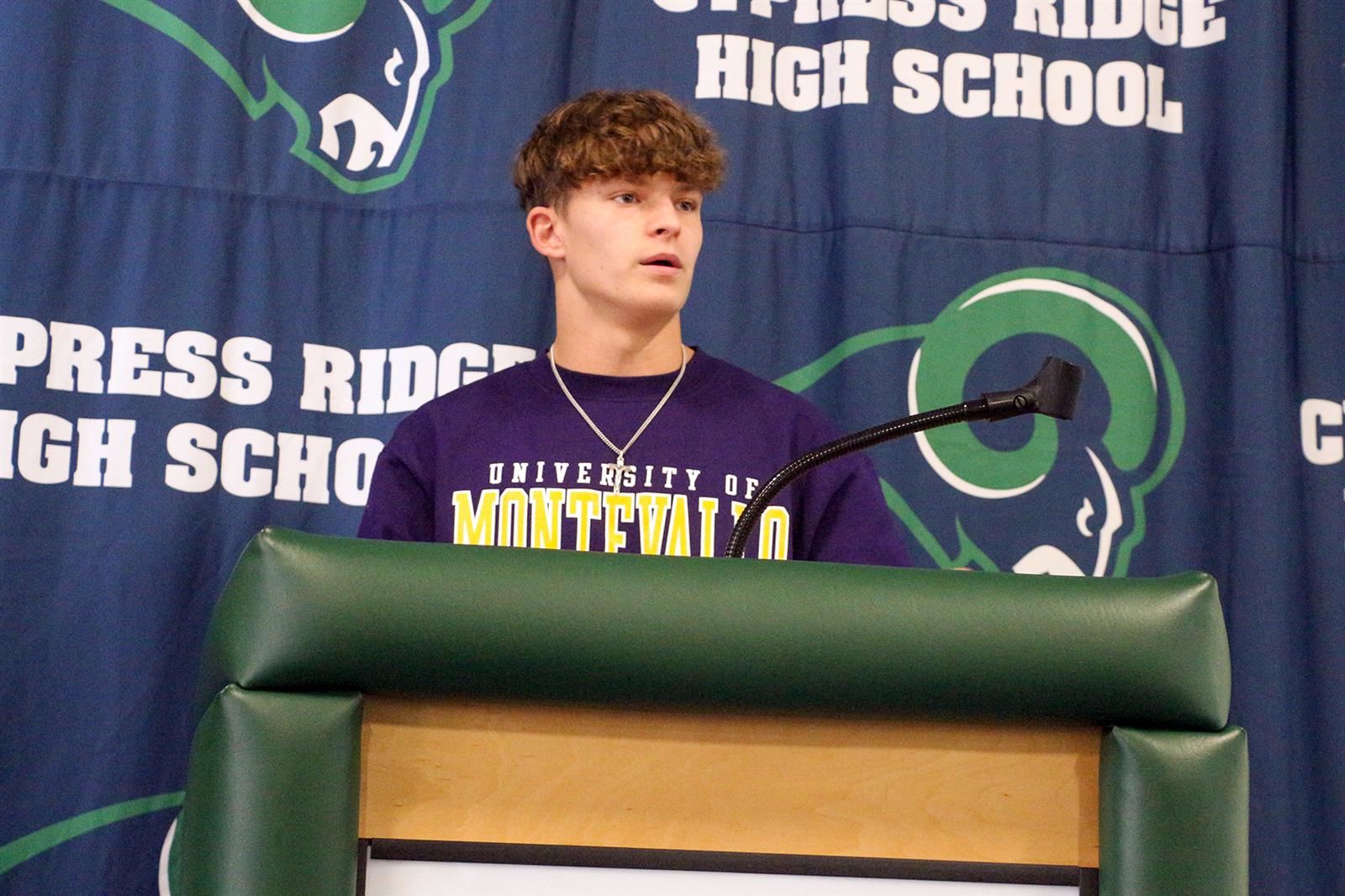 Cypress Ridge senior Jacob Harrison signed a letter of intent to play lacrosse at the University of Montevallo.